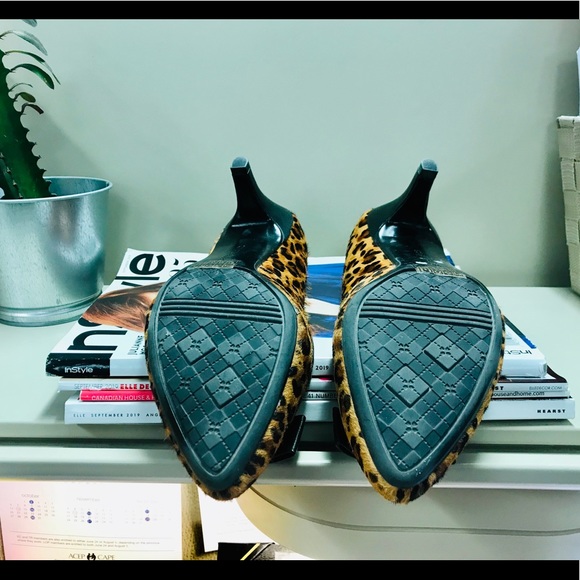 Naturalizer leather leopard print heels - Picture 5 of 8